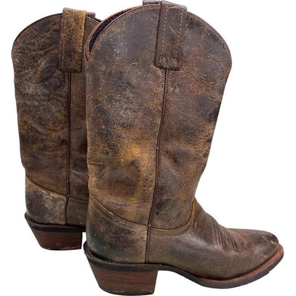 Cool West Womens Brown Distressed Leather Western Cowgirl Boots CW5292 Size 6.5M - Picture 4 of 8